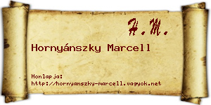 Hornyánszky Marcell névjegykártya