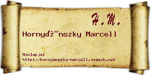 Hornyánszky Marcell névjegykártya