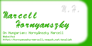 marcell hornyanszky business card
