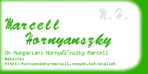 marcell hornyanszky business card